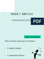 MPU3022 TYPES OF SENTENCES