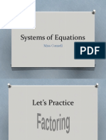Systems of Equations - Review