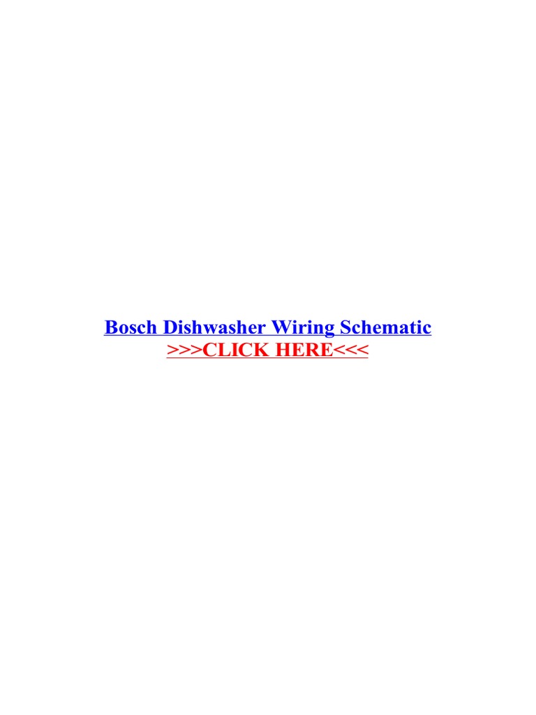 Dokumen - Tips Bosch Dishwasher Wiring Schematic Dishwasher Wiring