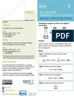 At A Glance/ Pharmacy Calculations: Mixing Concentrations