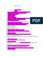 Module 3 (Cells) Practice Questions For Quiz (Anatomy and Physiology)