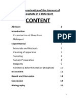 Content: The Determination of The Amount of Phosphate in A Detergent