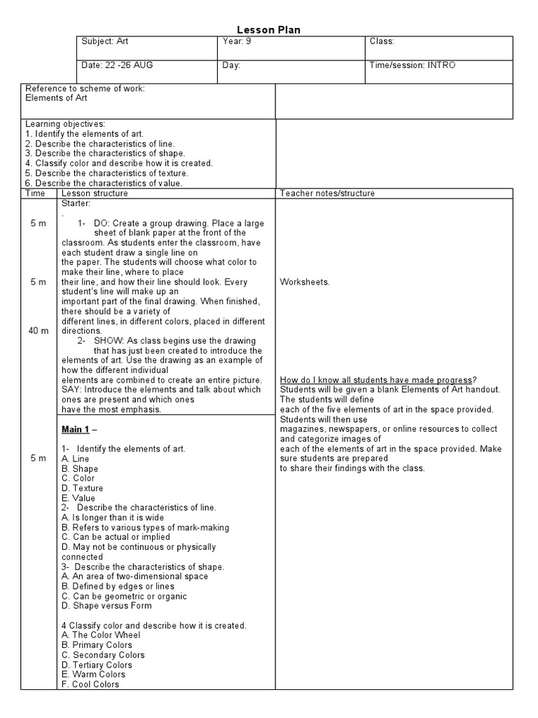 Lesson Plan INTRO | PDF | Lesson Plan | Classroom