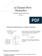 Open Channel Flow Hydraulics: CE2040-Hydraulic Engineering