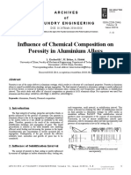 Influence of Chemical Composition On Porosity in Aluminium Alloys