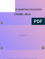 College of Maritime Education: Compre - Deck