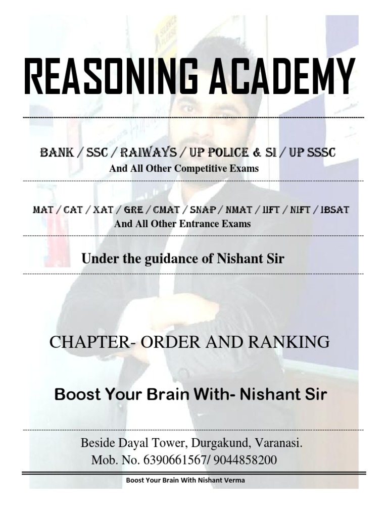 Order and Ranking Reasoning Exercises | PDF | Artistic Techniques ...