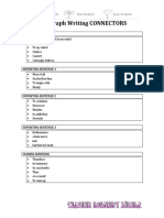 Paragraph Writing CONNECTORS: Topic Sentence