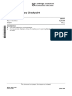 Cambridge Primary Checkpoint - English (0844) April 2020 Paper 1 Insert