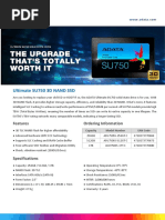 Ultimate SU750 3D NAND SSD: Features Ordering Information