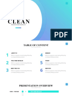 Clean Presentation Template Overview