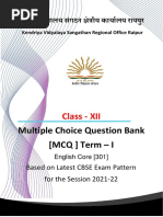 Multiple Choice Question Bank (MCQ) Term - I: Class - XII