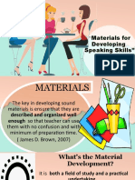 Materials for Developing Speaking Skills