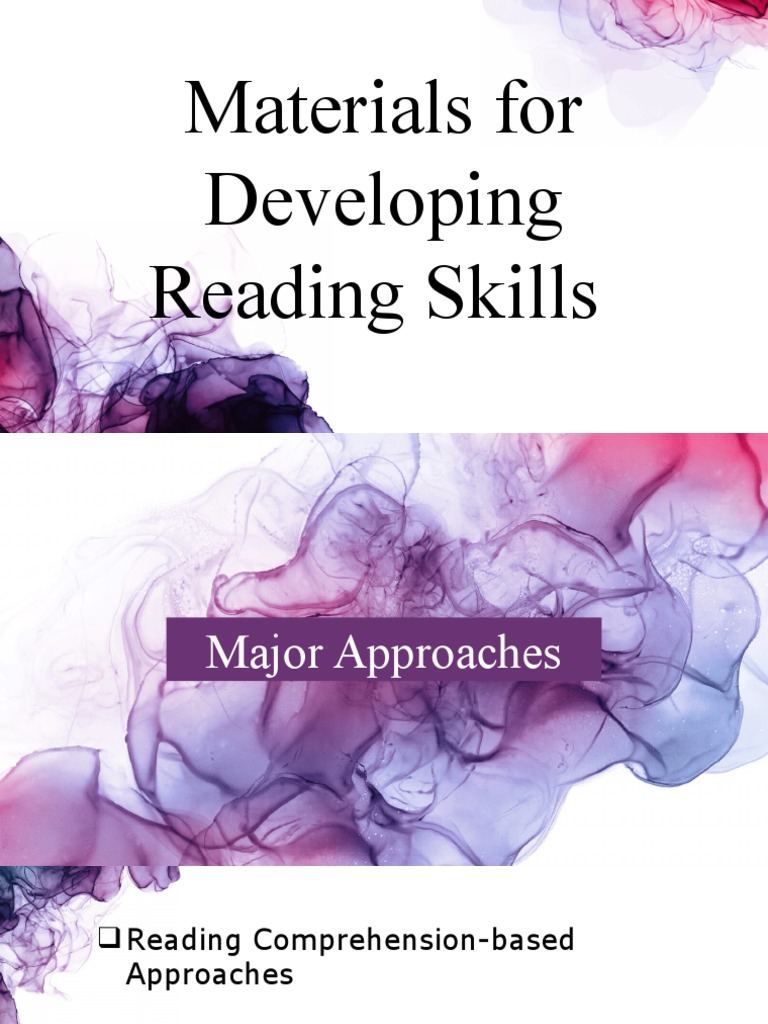 Materials For Developing Reading Skills Pdf Reading Comprehension