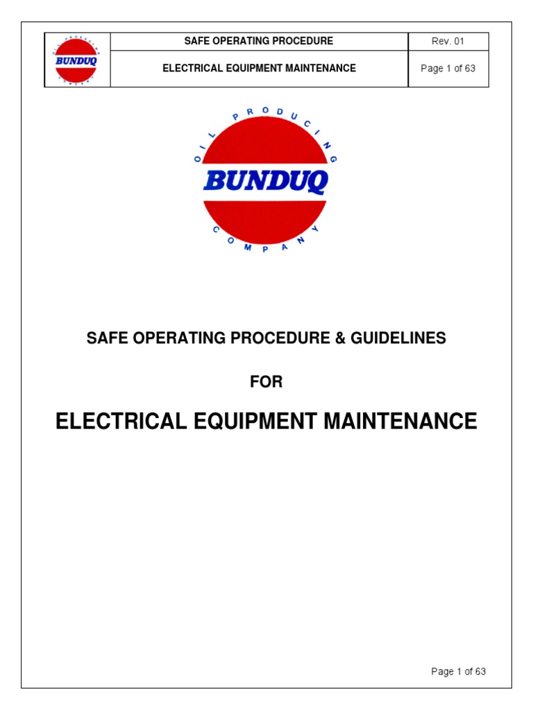 Electrical Equipment Maintenance PDF Wear Safety