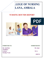 Nursing rounds report from M.M. College of Nursing