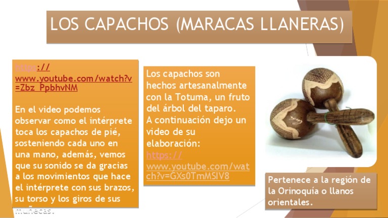 Capachos: Maracas Llaneras Artesanales | PDF | Estudios de idiomas ...