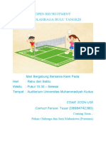 Pamflet UKM Badminton S1 D3 Kebidanan