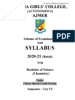 2020-21 B.SC - BIO - Maths (Chemistry) Syllabus
