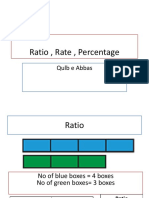 Ratio, Rate and Percentage