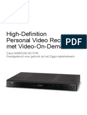 Fantastisch Bijna dood Resistent Ziggo Handleiding Televisie Digitale Ontvanger Cisco 8485dvb | PDF