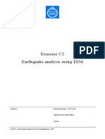 Exercise C2 Earthquake Analysis Using FEM: Authors: Submitted (Date) : 2019-10-6 Approved by (Name/date)