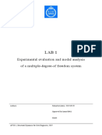 Experimental Evaluation and Modal Analysis of A Multiple-Degree-Of Freedom System