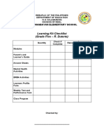 Learning Kit Checklist (Grade Five - R. Duterte) : Guitnangbayan Elementary School