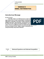 General Mathematics Rational Equations and Rational Inequalities