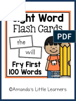 Fry First 100 Flashcards Freebie