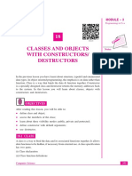 Classes and Objects With Constructors/ Destructors: Module - 3