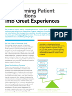 Into Great Experiences: Transforming Patient Expectations