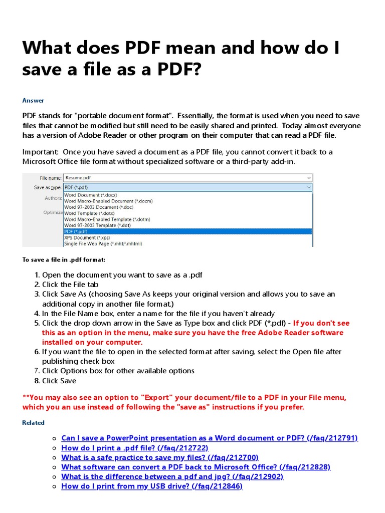 What Does PDF Mean and How Do I Save A File As A PDF Ask NWTC PDF