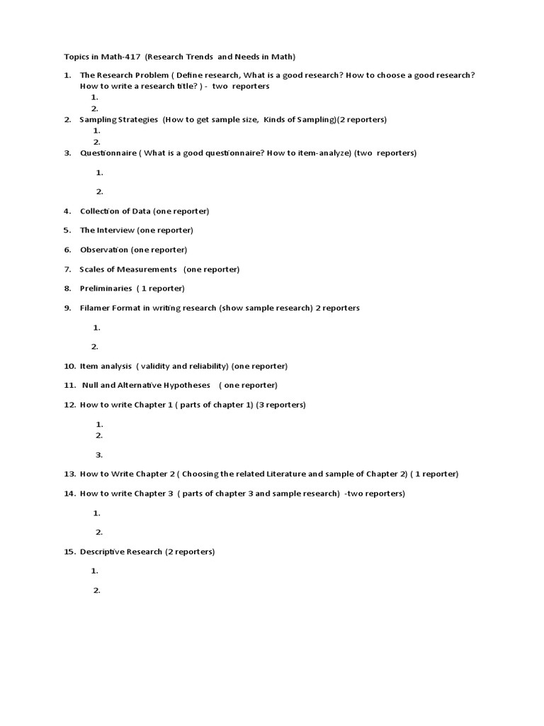 Topicsin Math 417 Research | PDF
