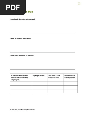 Personal Action Plan