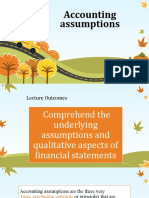 Understanding key accounting assumptions