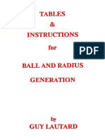 Radius Generation Tables - Instructions