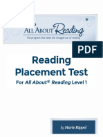 Reading Placement Test: For All About Reading Level 1