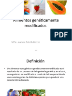 Alimentos Modificados Genéticamente