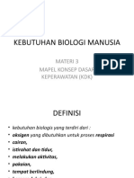 Kebutuhan Biologi Manusia