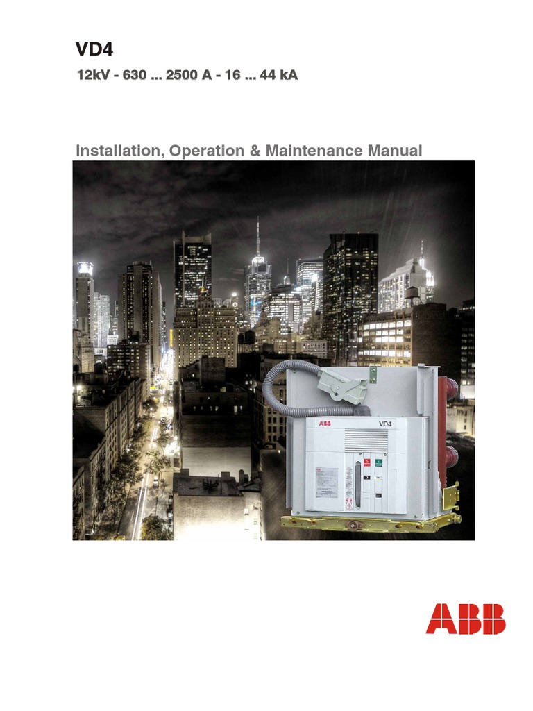 ABB VD4 Circuit Breaker Manual | PDF | Ac Power Plugs And Sockets ...