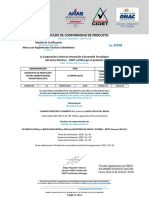 Certificado de Conformidad DPS CLAMPER