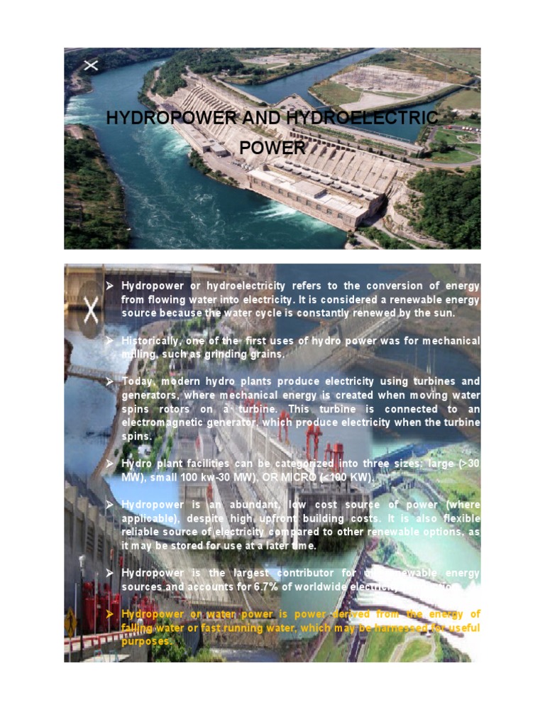 Hydropower and Hydroelectric | PDF | Home & Garden | Science & Mathematics