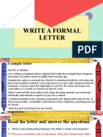 Letter Writing 2 - Formal Letter