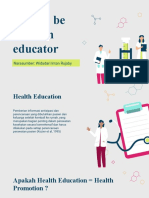 How To Be A Health Educator