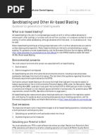 Sandblasting and Other Air-Based Blasting: Guidance For Generators of Blasting Waste