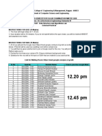DSA Lab Exam Instructions and Timetable