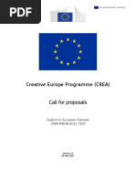 Creative Europe Programme (CREA) Call For Proposals: Support To European Festivals CREA-MEDIA-2021-FEST