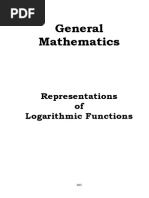 WEEK 8.1 Representations of Logarithmic Functions