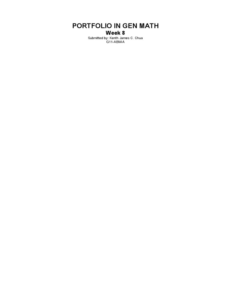 General Math Portfolio Overview | PDF | Function (Mathematics) | Logarithm